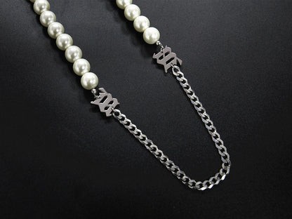 Wholesale Hip-hop Color Block Titanium Steel Beaded Bracelets Necklace