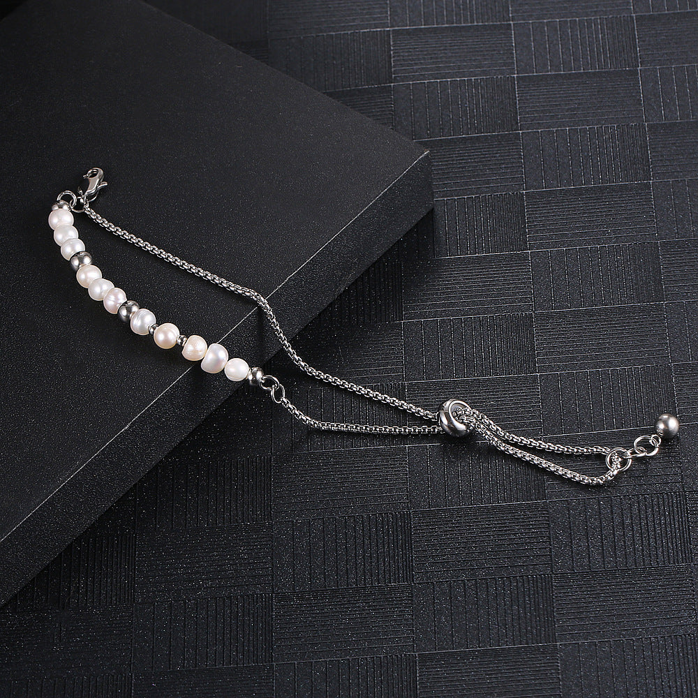 Simple Style Classic Style Solid Color Stainless Steel Irregular Bracelets