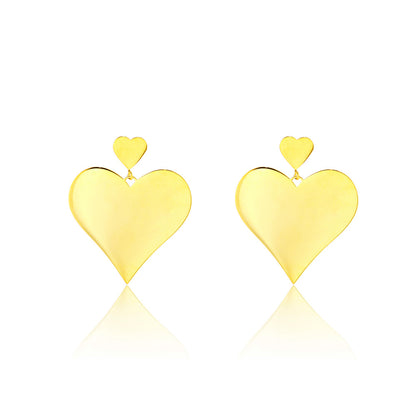 1 Pair Simple Style Commute Solid Color Plating Titanium Steel Gold Plated Ear Studs