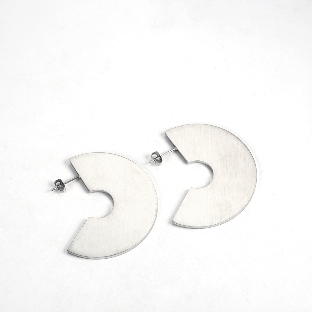 1 Pair Simple Style Classic Style Solid Color Plating Titanium Steel Gold Plated Ear Studs