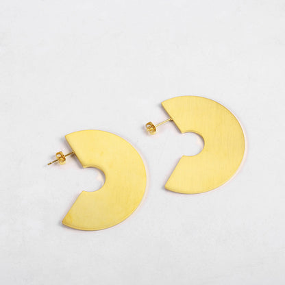 1 Pair Simple Style Classic Style Solid Color Plating Titanium Steel Gold Plated Ear Studs