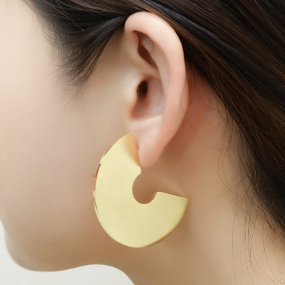 1 Pair Simple Style Classic Style Solid Color Plating Titanium Steel Gold Plated Ear Studs