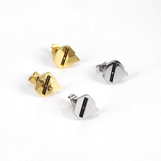 1 Pair Simple Style Classic Style Heart Shape Plating Stainless Steel Gold Plated Ear Studs