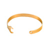 Retro Solid Color Stainless Steel Plating Gold Plated Bangle