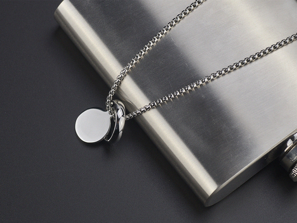 Simple Style Commute Solid Color Stainless Steel Polishing Pendant Necklace