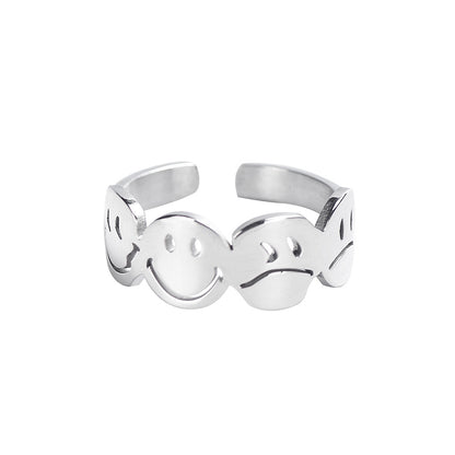 Hip-hop Solid Color Stainless Steel Polishing Rings