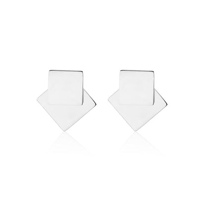 1 Pair Simple Style Solid Color Plating Stainless Steel Gold Plated Ear Studs