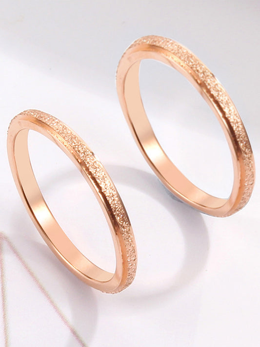 Simple Style Geometric Stainless Steel Rings