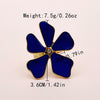 Vintage Style Exaggerated Sector Flower Butterfly Stainless Steel Enamel Plating Inlay Zircon Gold Plated Rings