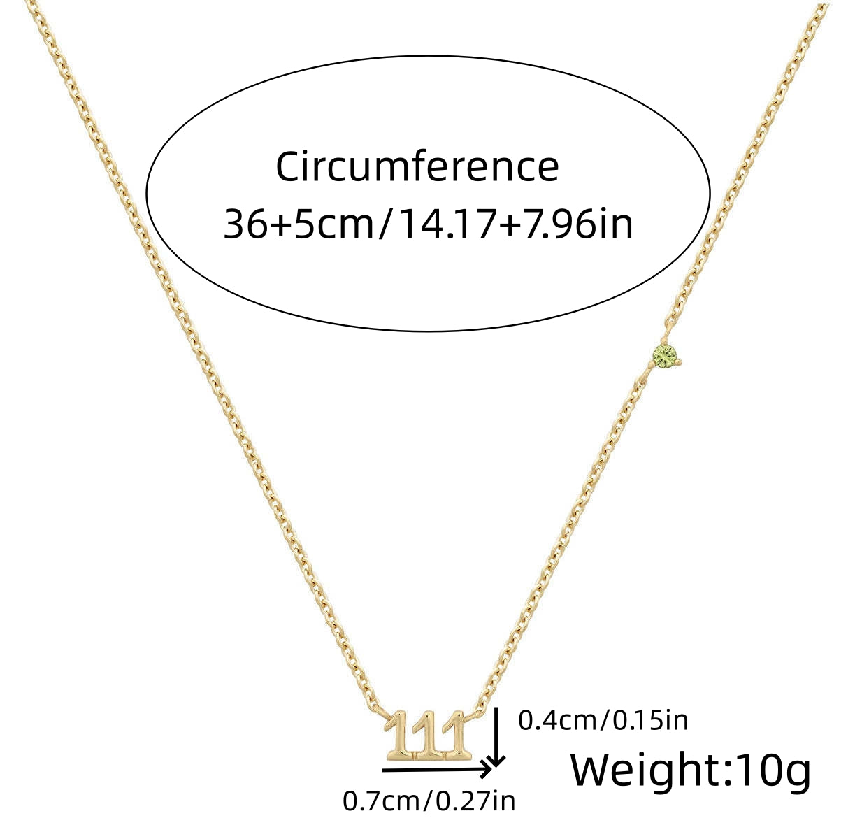 Casual Simple Style Number Stainless Steel Plating Inlay Zircon Gold Plated Pendant Necklace