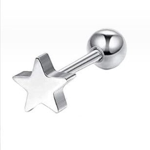 1 Piece Simple Style Star Stainless Steel Ear Studs