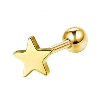 1 Piece Simple Style Star Stainless Steel Ear Studs