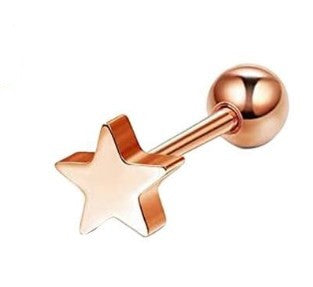 1 Piece Simple Style Star Stainless Steel Ear Studs