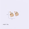 1 Pair Simple Style Semicircle Plating Copper 18k Gold Plated White Gold Plated Ear Studs