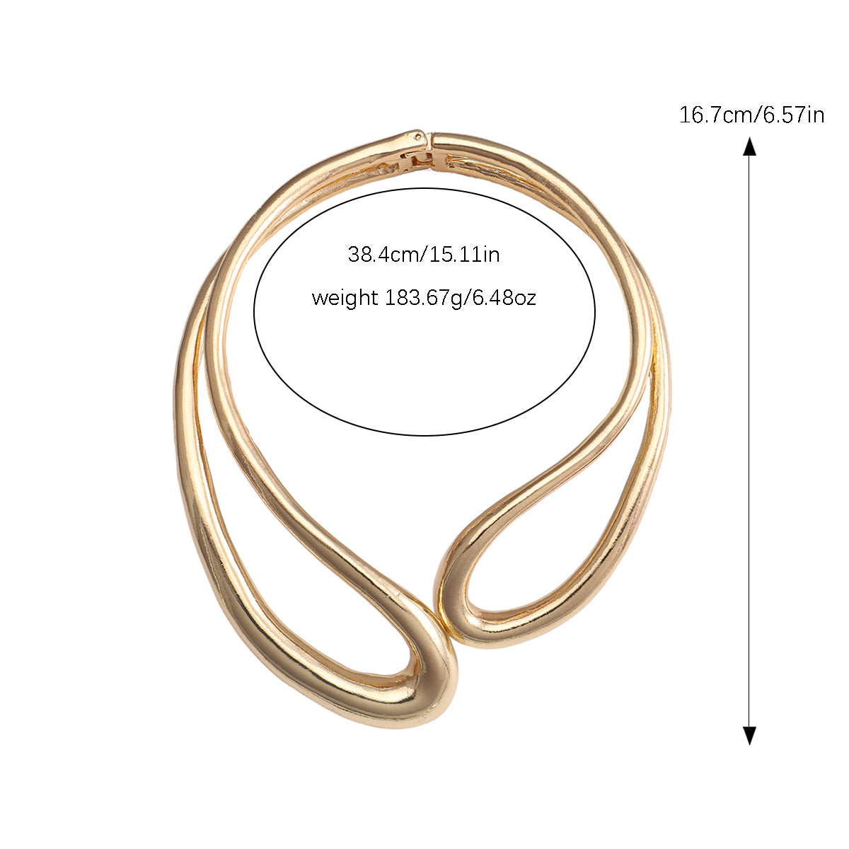 Nordic Style Exaggerated Geometric Alloy Plating Gold Plated Silver Plated Women's Bracelets Necklace