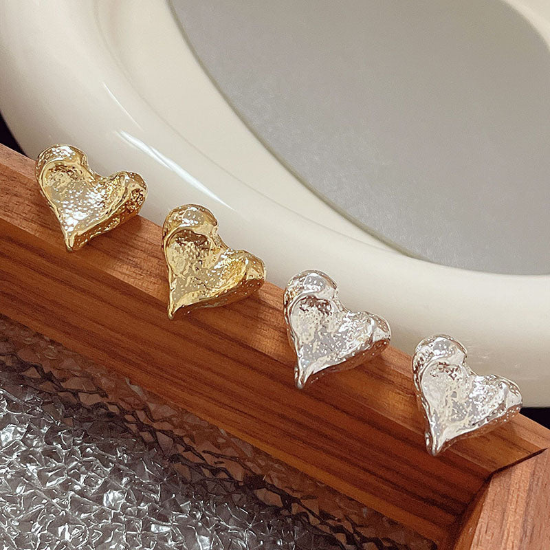 1 Pair Vintage Style Heart Shape Plating Alloy Gold Plated Ear Studs