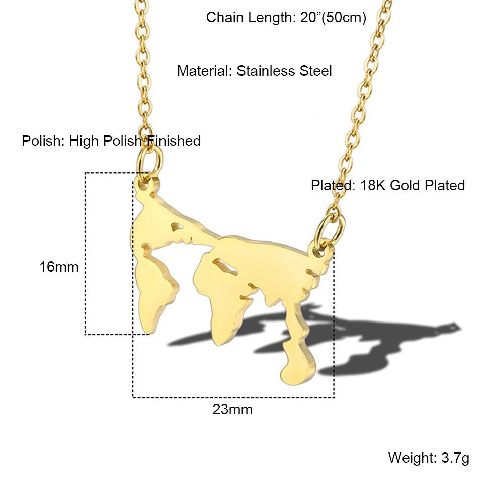 Wholesale Simple Style Classic Style Solid Color Stainless Steel Plating Gold Plated Pendant Necklace