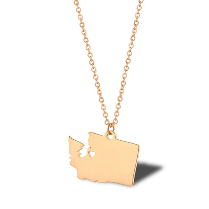 Simple Style Commute Solid Color Stainless Steel Plating Gold Plated Pendant Necklace