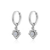 1 Pair Simple Style Classic Style Solid Color Inlay Stainless Steel Rhinestones Drop Earrings