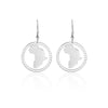 1 Pair Simple Style Streetwear Map Plating Titanium Steel Drop Earrings