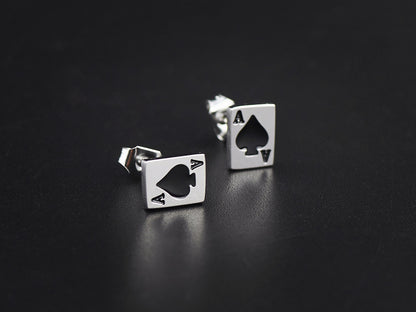 1 Pair Simple Style Commute Heart Shape Printing Stainless Steel Ear Studs