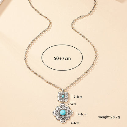 Ethnic Style Streetwear Flower Alloy Wholesale Pendant Necklace