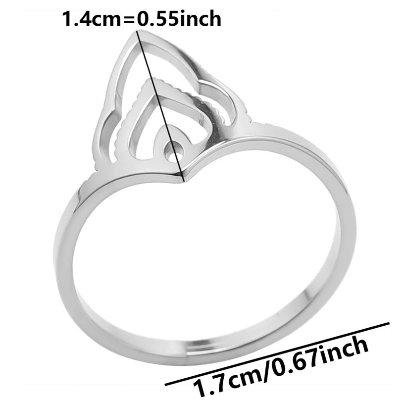 Simple Style Classic Style Color Block Stainless Steel Hollow Out Rings