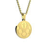 Sports Solid Color Stainless Steel Polishing Plating Carving 18k Gold Plated Unisex Pendant Necklace