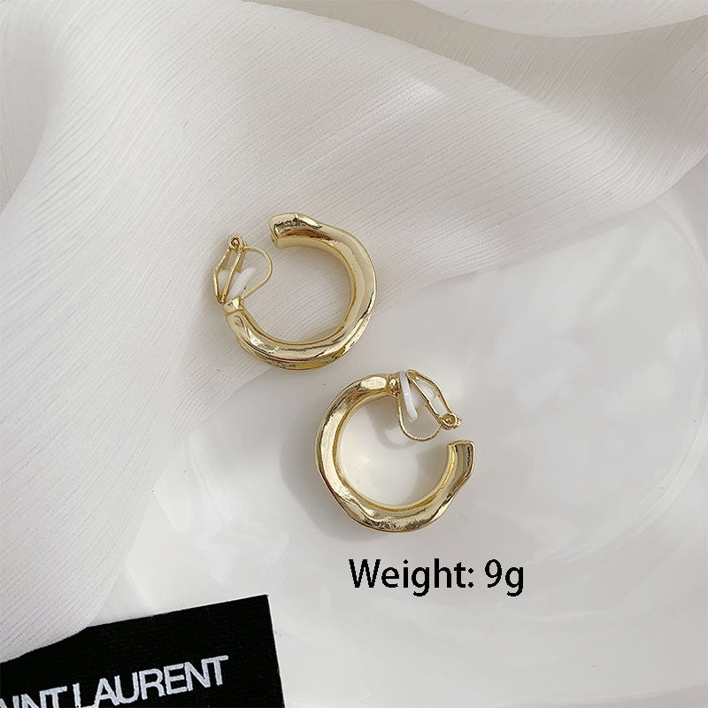 1 Pair Simple Style C Shape Plating Alloy Ear Cuffs Ear Studs