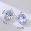 1 Pair Simple Style Leaf Moon Heart Shape Inlay Copper Zircon Drop Earrings Ear Studs