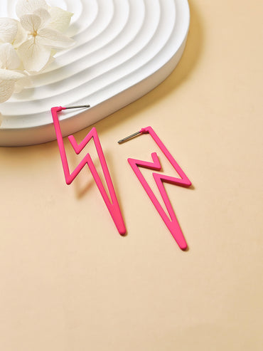 1 Pair Streetwear Lightning Alloy Ear Studs