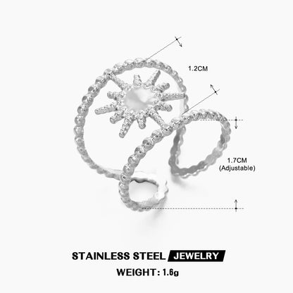 Ig Style Star Stainless Steel Plating Open Ring