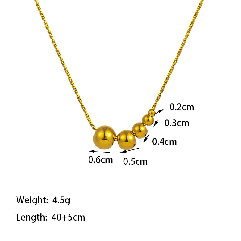 Simple Style Geometric Solid Color Titanium Steel Plating 18k Gold Plated Necklace