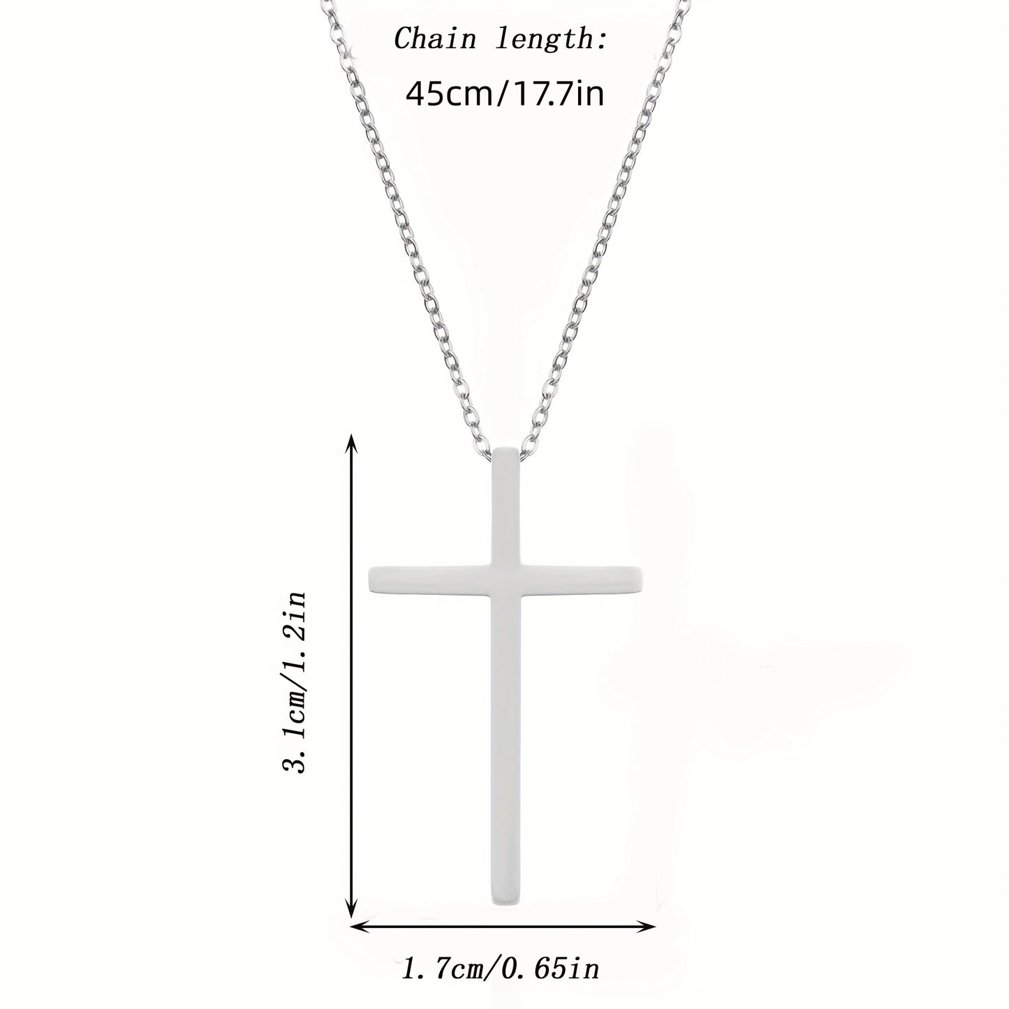 Wholesale Simple Style Classic Style Cross Stainless Steel Plating Gold Plated Pendant Necklace