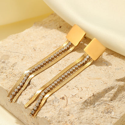 Simple Style Classic Style Color Block Stainless Steel Plating Gold Plated Jewelry Set