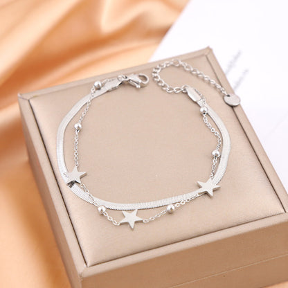 Simple Style Classic Style Star Stainless Steel Bracelets