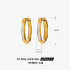 1 Pair Simple Style Commute Circle Plating Inlay Stainless Steel Zircon Earrings