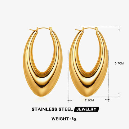 1 Pair Retro Geometric Plating Stainless Steel Earrings