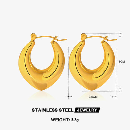 1 Pair Retro Geometric Plating Stainless Steel Earrings