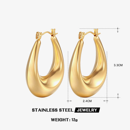 1 Pair Retro Geometric Plating Stainless Steel Earrings