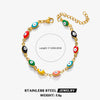 Ethnic Style Cool Style Devil's Eye Stainless Steel Enamel Plating Bracelets