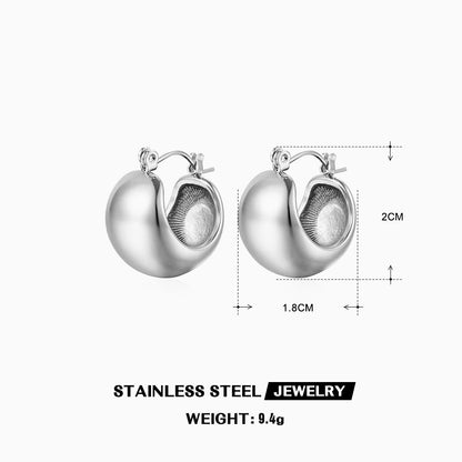 1 Pair Retro Geometric Plating Stainless Steel Earrings