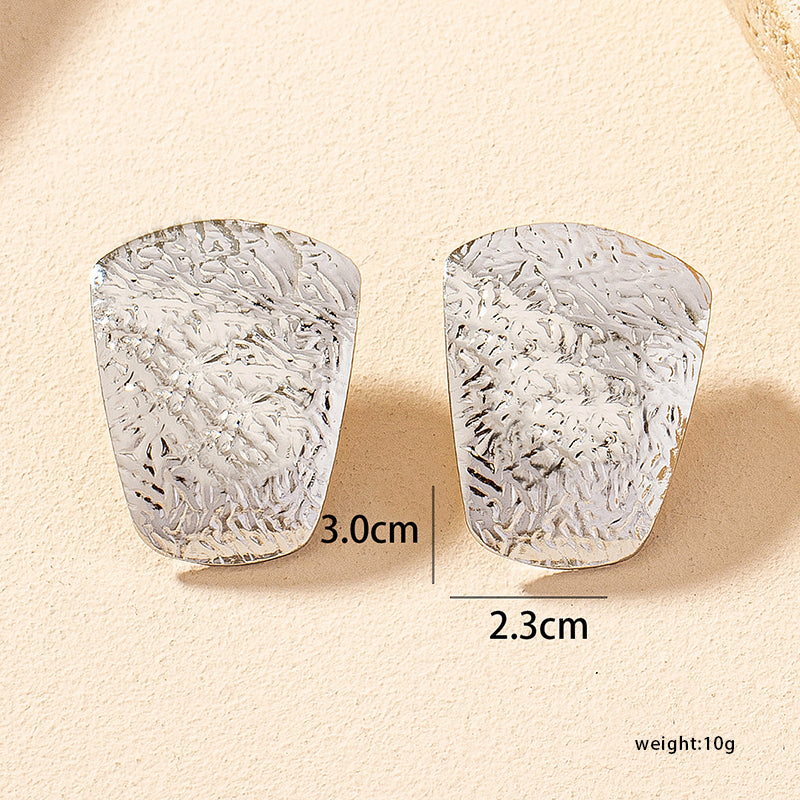 Wholesale Jewelry Simple Style Classic Style Square Alloy 14k Gold Plated Plating Ear Studs
