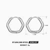 1 Pair Simple Style Hexagon Plating Stainless Steel 18k Gold Plated Earrings