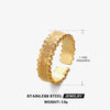 Ig Style Cross Stainless Steel Plating 18k Gold Plated Open Rings