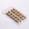 1 Pair Casual Classic Style Solid Color Plating Inlay Stainless Steel Rhinestones 18k Gold Plated Ear Clip