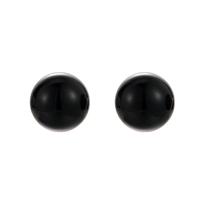 1 Pair Casual Elegant Simple Style Solid Color Arylic Ear Studs