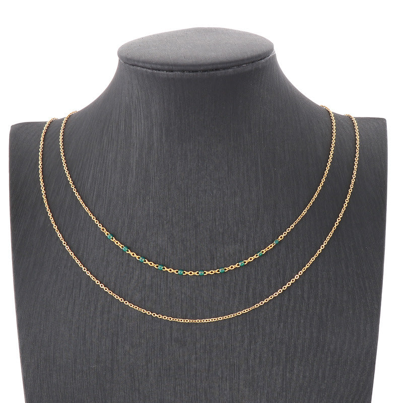 Wholesale Casual Streetwear Geometric Stainless Steel Plating Layered Necklaces