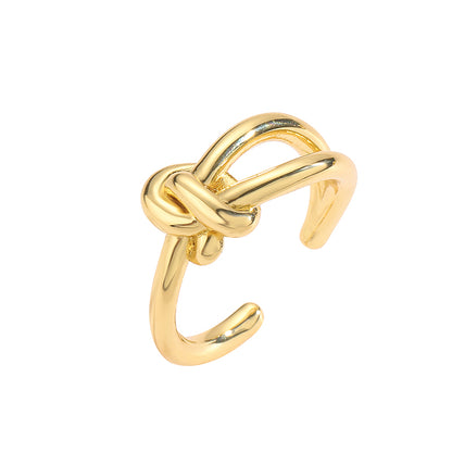 Casual Vintage Style Simple Style Geometric Copper Plating 18k Gold Plated Open Rings