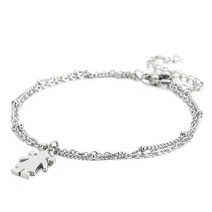 Simple Style Dolphin Dragonfly Titanium Steel Bracelets